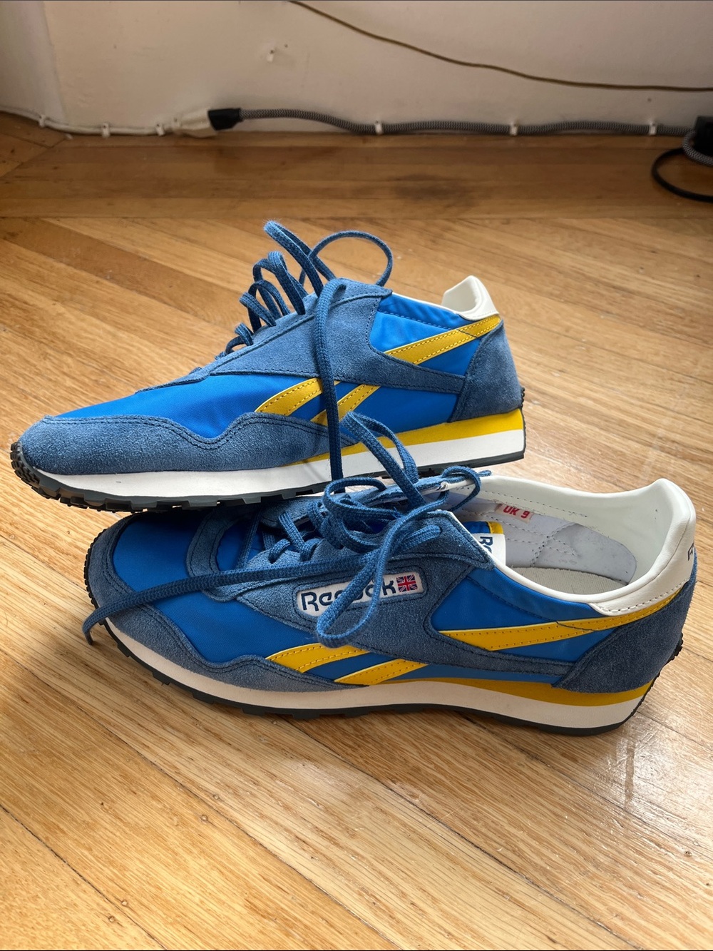 Reebok Aztec II Blue and Yellow Men's Retro Sneakers
